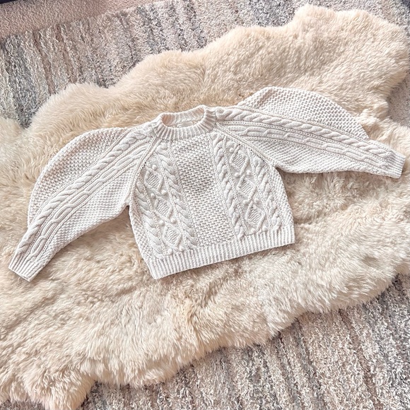 💋SOLD💋 🕊️🤍DÔEN ‘Anchor’ Hand Knit Organic Cotton Pullover Sweater Ivory S✨💋 - Picture 6 of 16